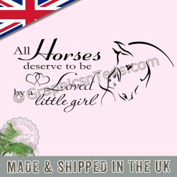 All Horses Deserve To Be Loved Wall Sticker Equestrian Quote Horse Bedroom Wall Mural Decor Decal - 03